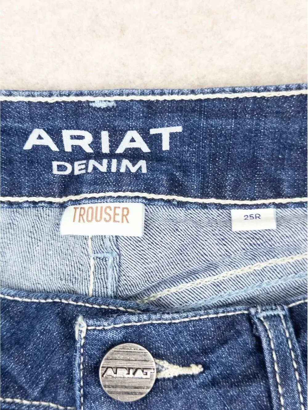 Ariat Denim Trouser Jeans Size 25R Wide Leg Blue